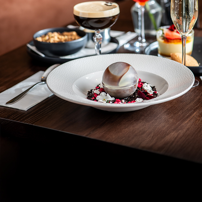 Dessert menu at The Fox & Hounds