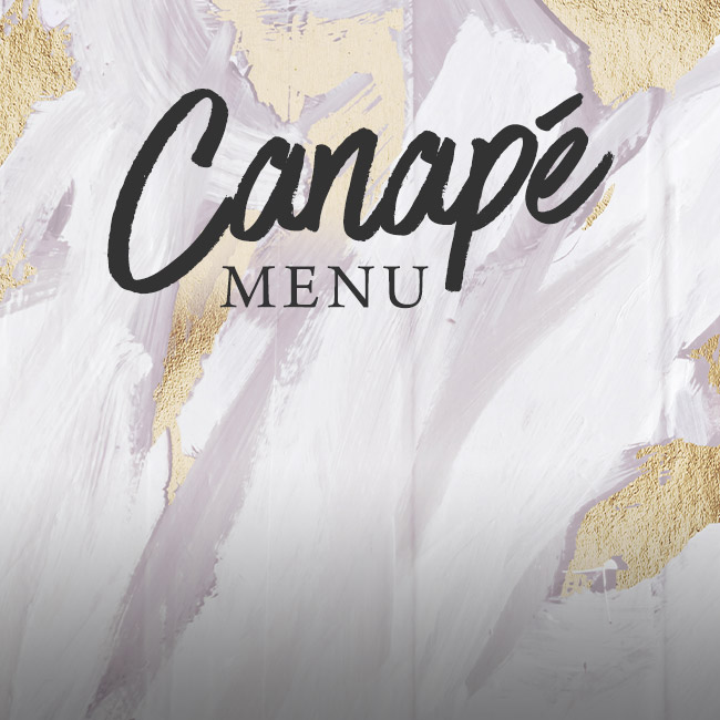 Canapé menu at The Fox & Hounds